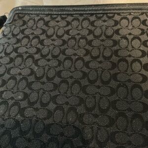 Coach Black Signature Jacquard Tablet Sleeve